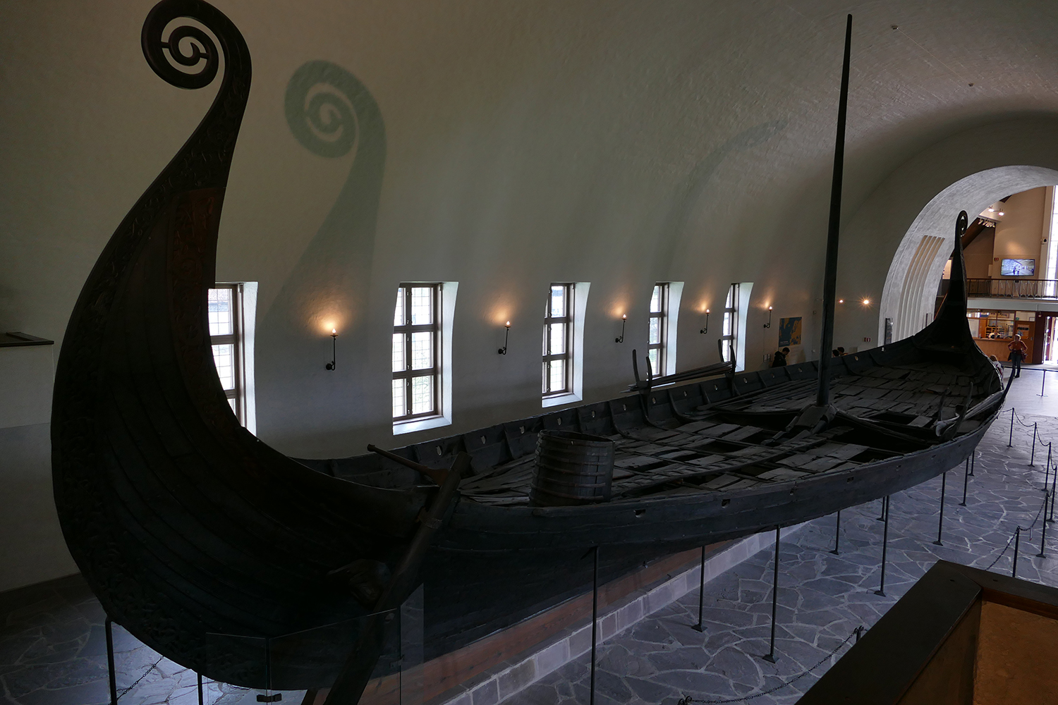 Oseberg, bateau viking au Musée des bateaux vikings à Oslo