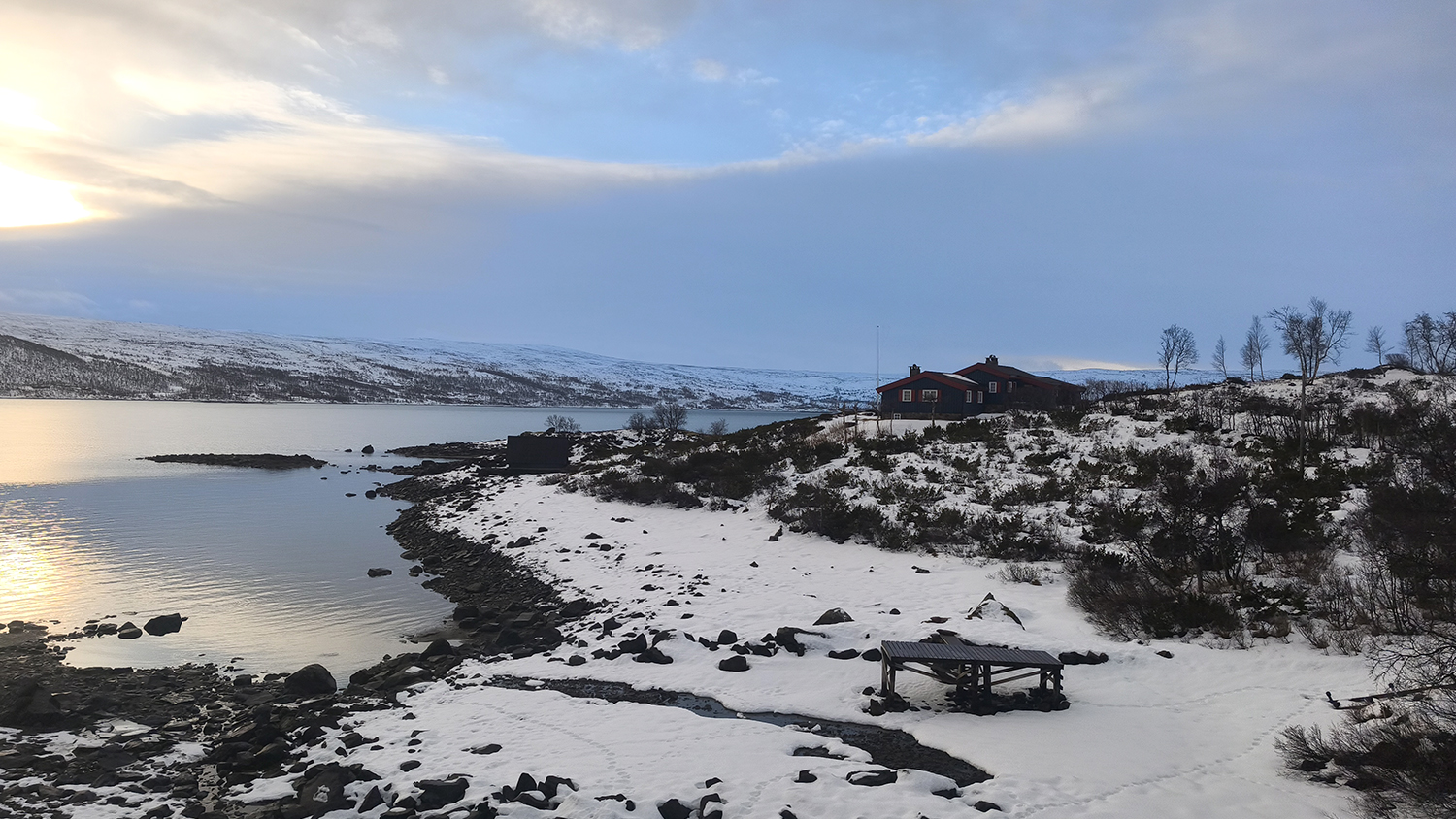 Train Oslo-Bergen : paysage enneigé de Finse