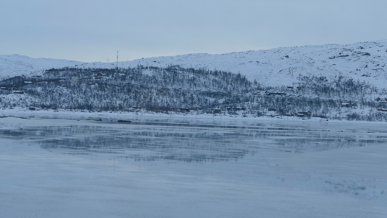 Paysage enneigé entre Oslo et Bergen